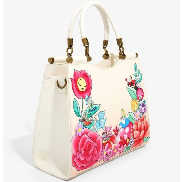 Loungefly Handbags - Loungefly Disney Alice in Wonderland Garden Flowers Satchel Crossbody Bag